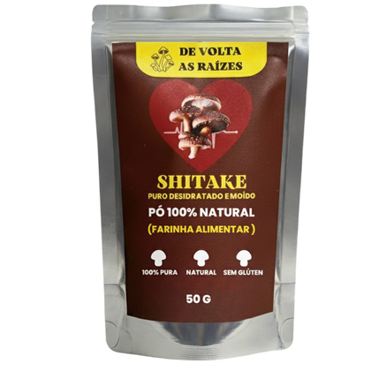 Shiitake 100% puro moído 50 ( farinha)