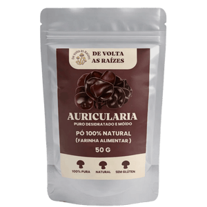 Cogumelo Auricularia auricula-judae 100% Pura Moída 50 g (farinha)