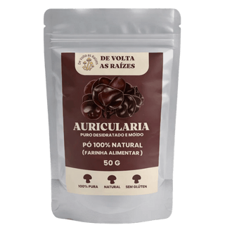 Cogumelo Auricularia auricula-judae 100% Pura Moída 50 g (farinha)