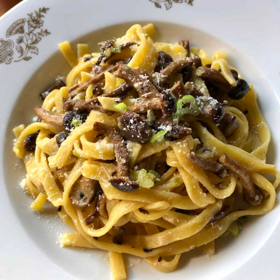 Macarronada com molho de pioppino