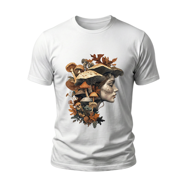 Camisa Mulher Entre Folhas e Pensamentos