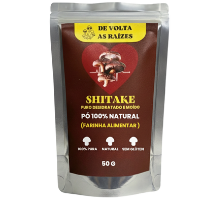 Shiitake 100% puro moído 50 ( farinha)