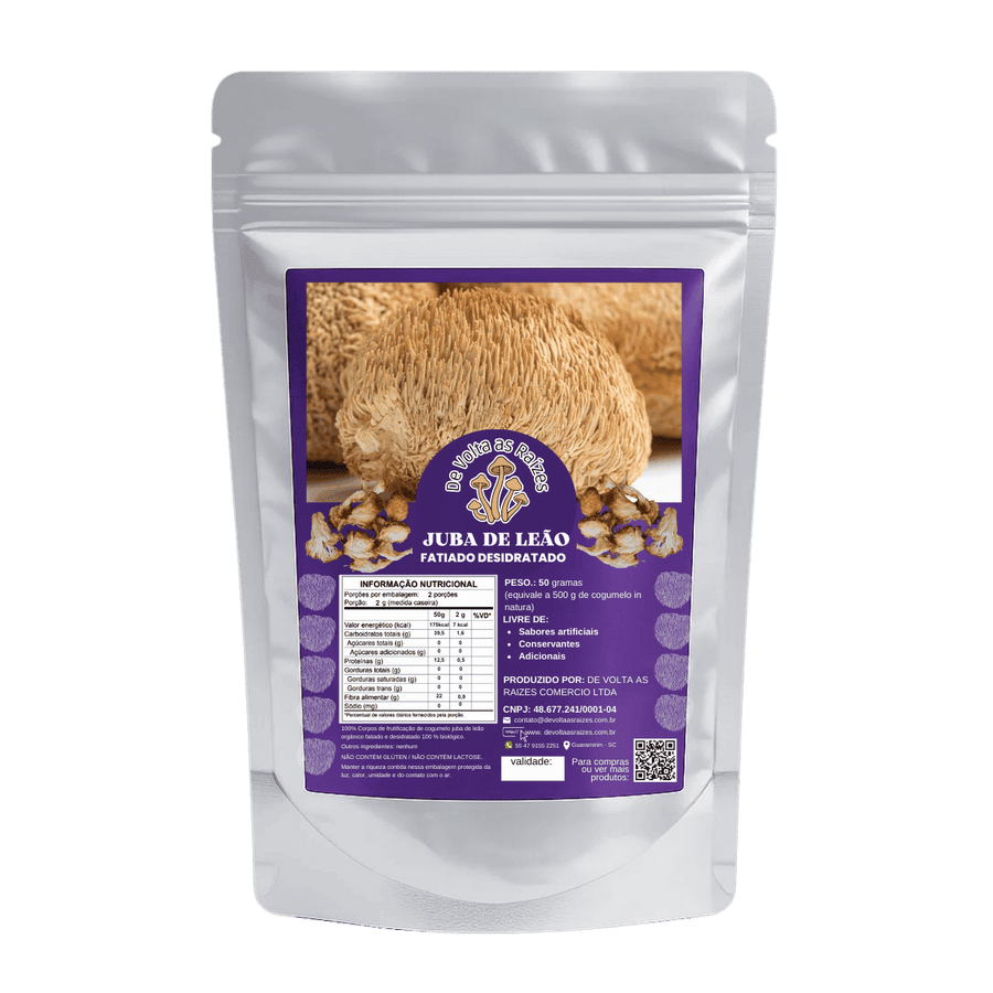 Cogumelo Juba de leão Desidratado 50 g