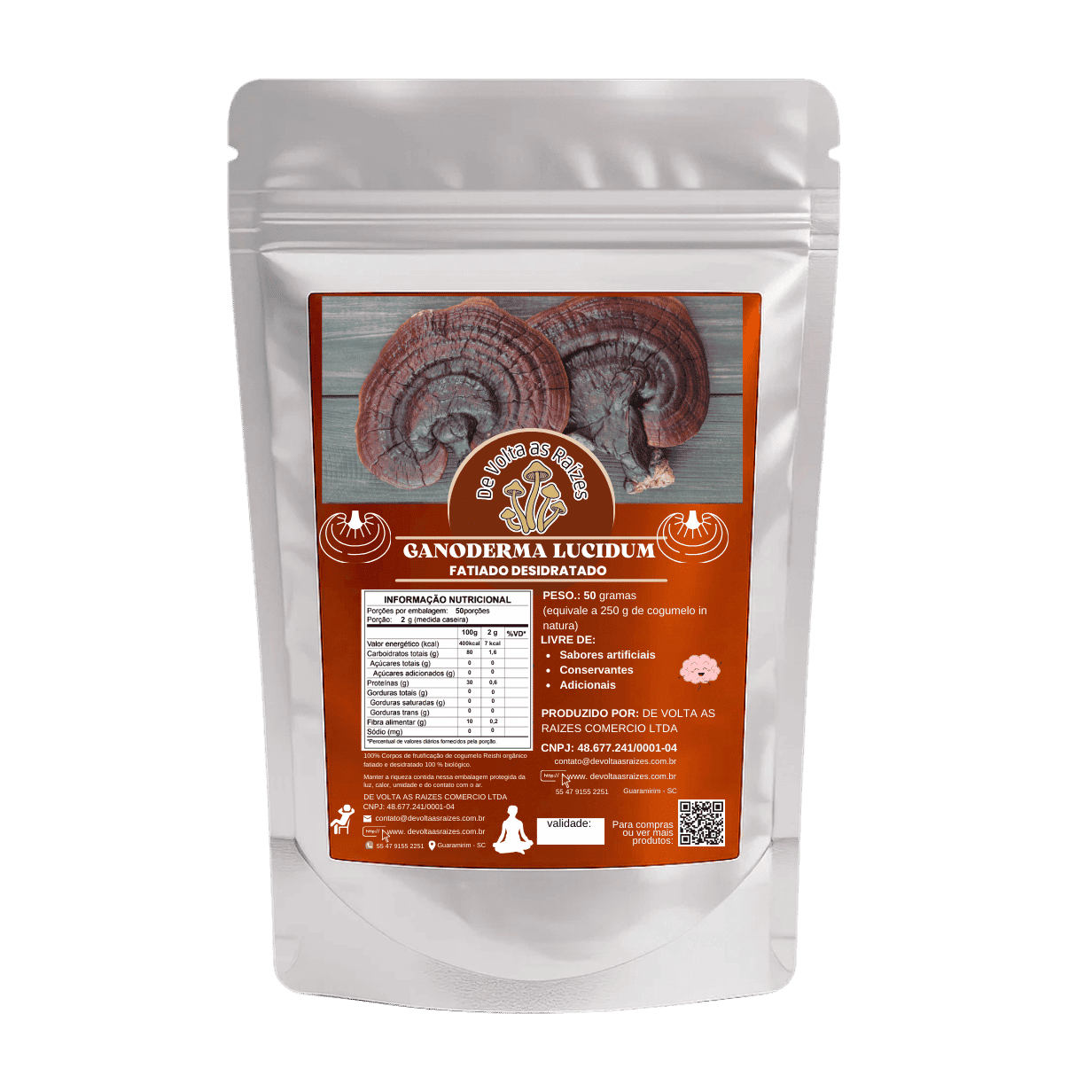 Cogumelo Reishi desidratado 50 g