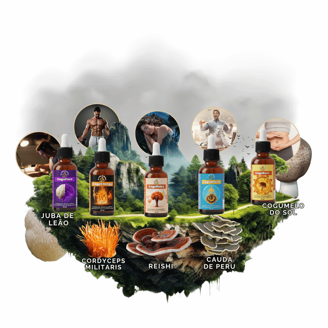 Combo 5 Espécies cogumelo – Linha de Composto Bionergético