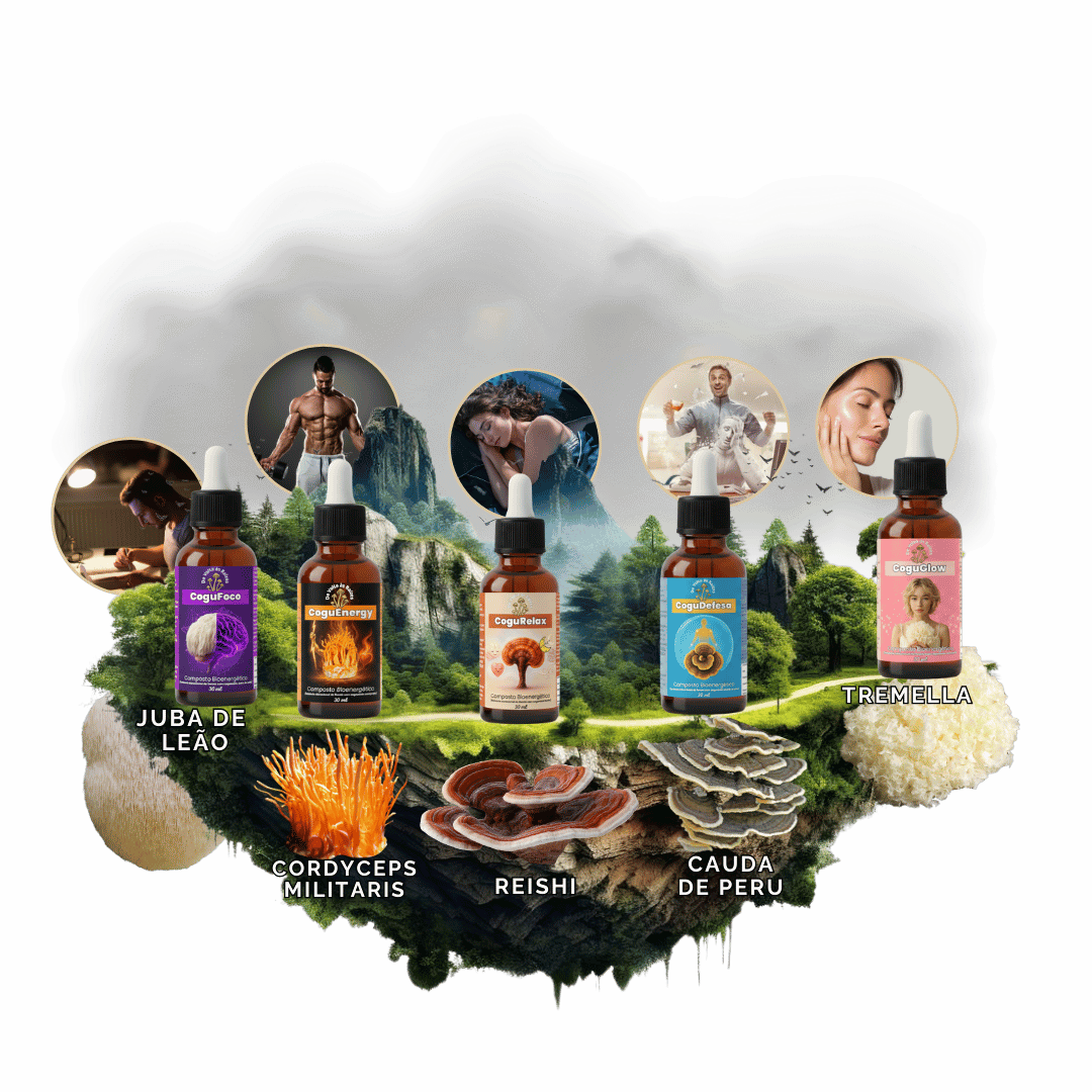 Combo 5 Espécies cogumelo – Linha de Composto Bionergético