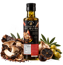 Azeite de Oliva Saborizado com Cogumelo Defumado e Alho Negro 250ml