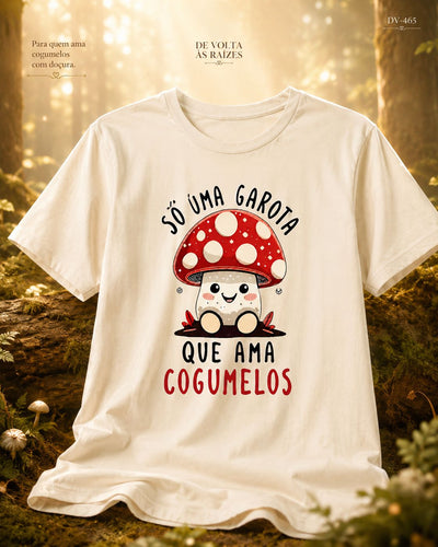 Camiseta garota cogumelo