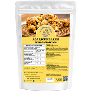 Cogumelo Agaricus blazei Desidratado 50 g