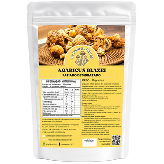 Cogumelo Agaricus blazei Desidratado 50 g