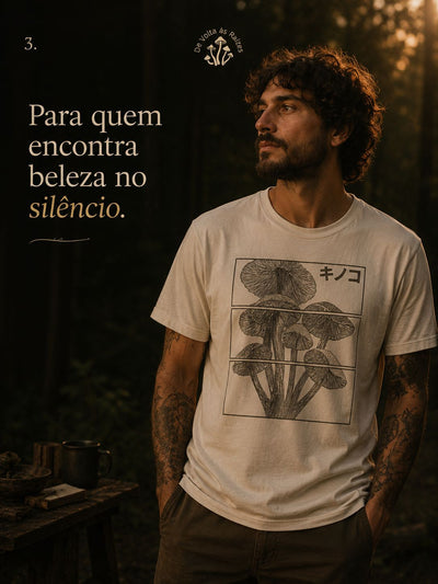 Camisa Cogumelos em Três Atos