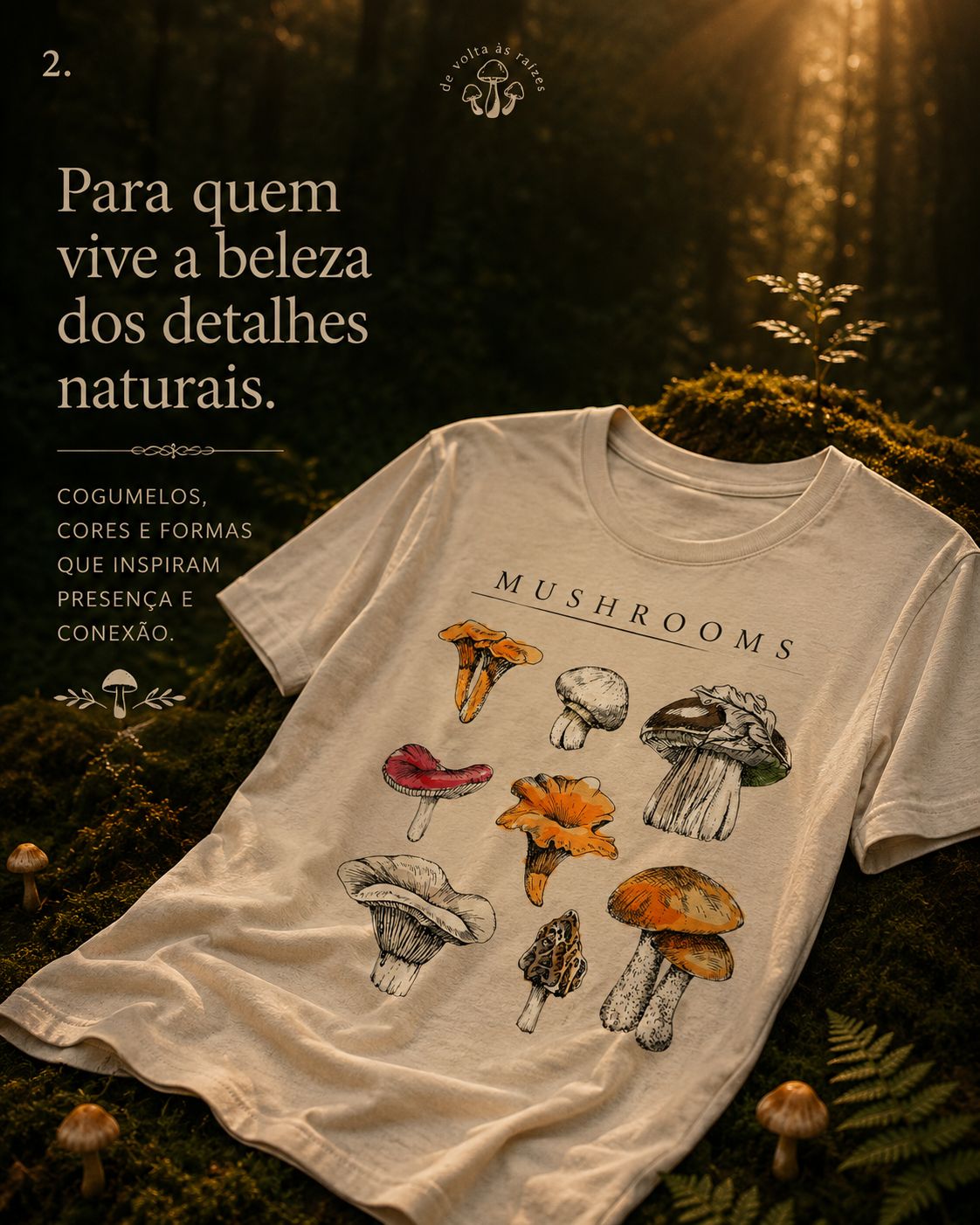 Camisa Guia de Cogumelos