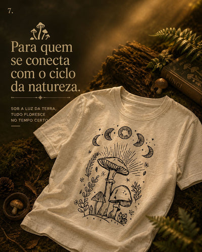 Camiseta Cogumelos da Lua