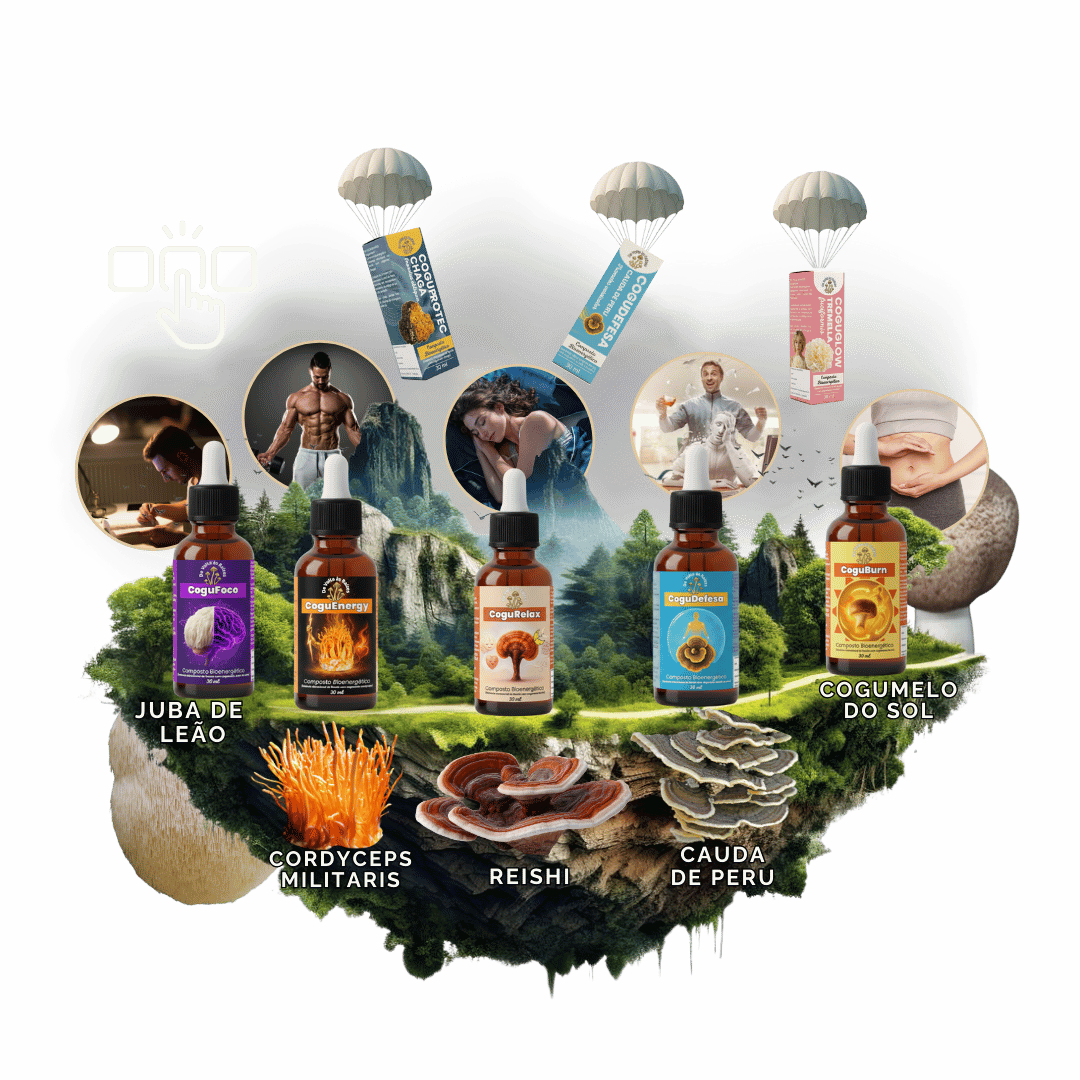 Combo 5 Espécies cogumelo – Linha de Composto Bionergético