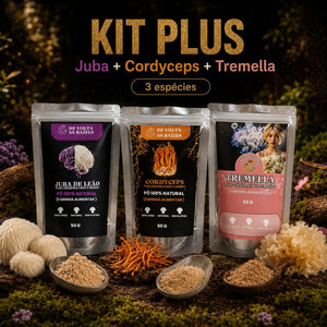 Kit Plus - Juba de Leão + Cordyceps + Tremella (farinha 50g cada)