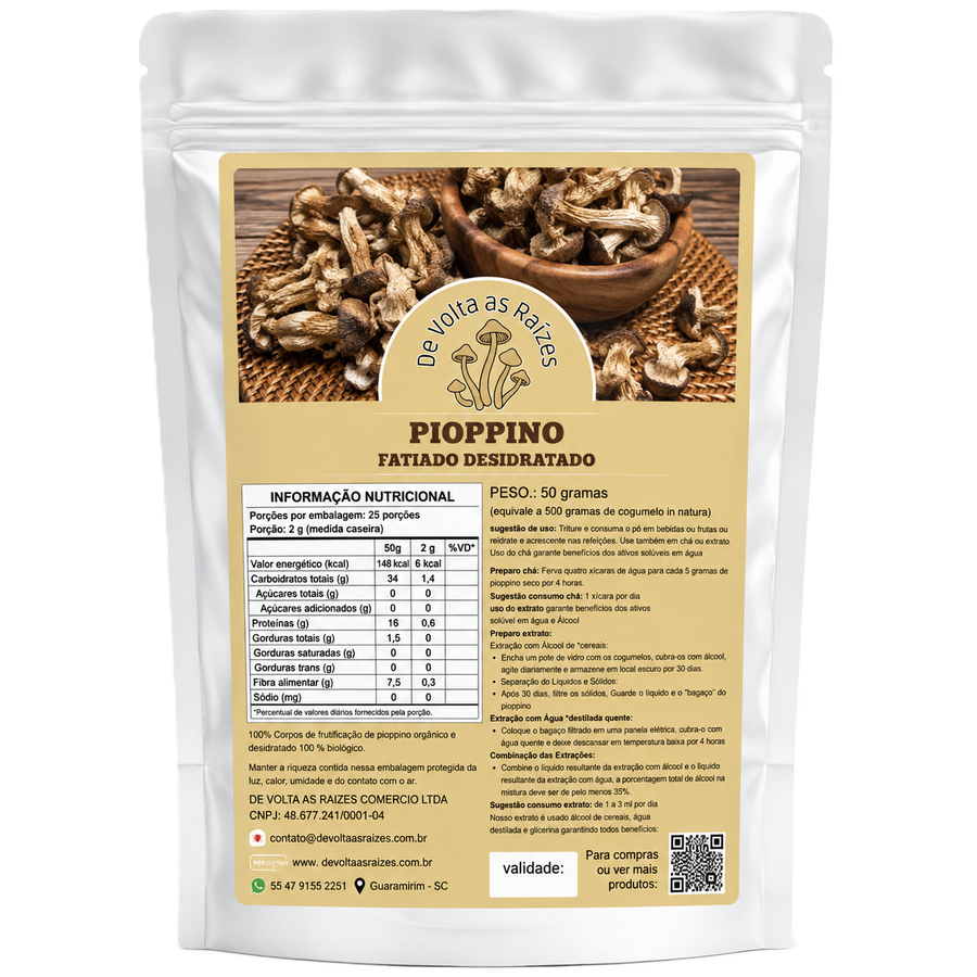 Cogumelo Pioppino Desidratado 50 g