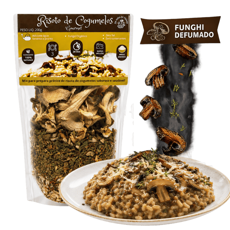 Risoto de Cogumelos em 20 min – Funghi Defumado c/ queijo 200g