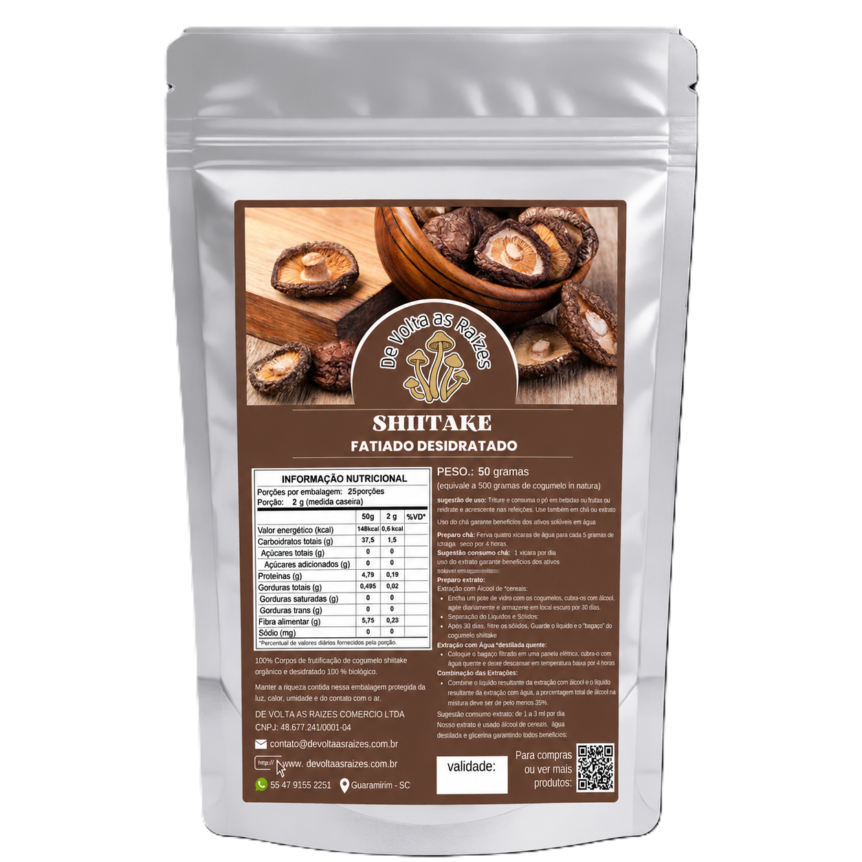 Cogumelo Shiitake Desidratado 50 g