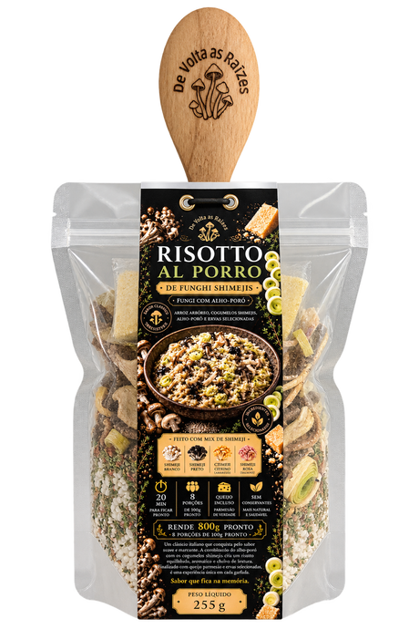 Risoto Funghi Shimeji com Alho-Poró