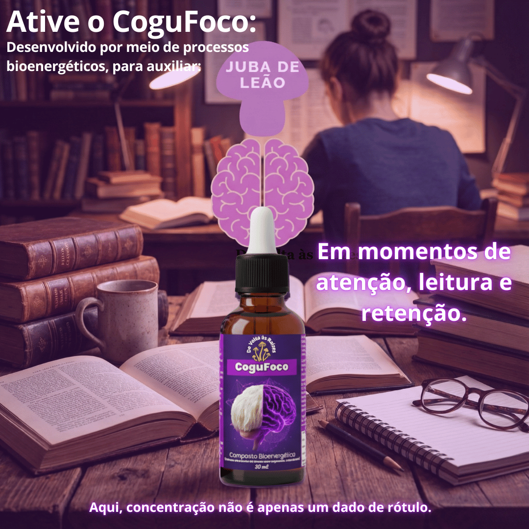 CoguFoco (Composto Bioenergético) Cogumelo juba de leão  – 30 ml