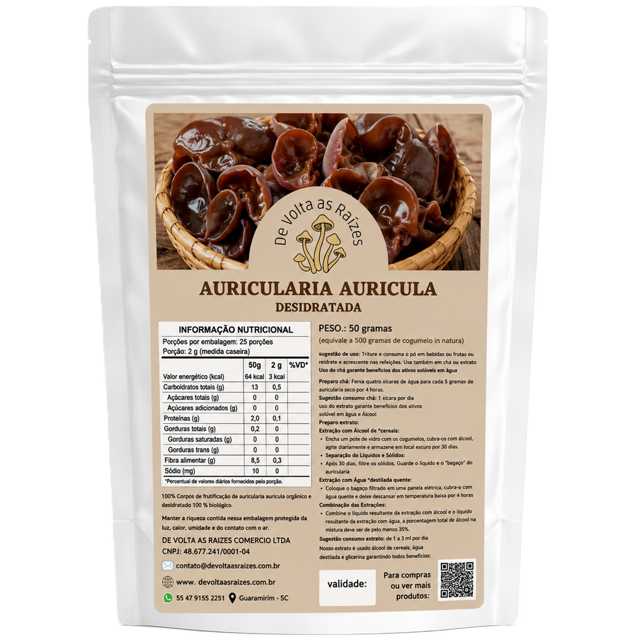 Cogumelo Auricularia Desidratado 50 g