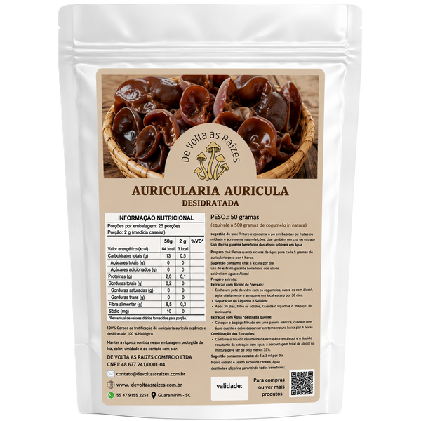 Cogumelo Auricularia Desidratado 50 g