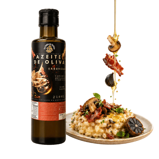 Aceite de Oliva Saborizado con Champiñón Ahumado y Ajo Negro