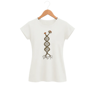 Camiseta Feminina Baby Look Cogumelo Código das Raízes