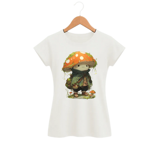 Camiseta Feminina Baby Look Cogumelo Aventureiro