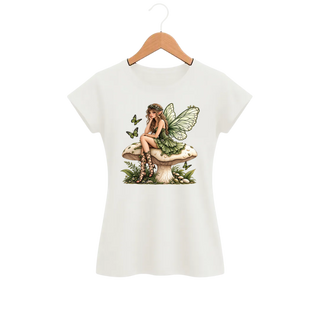 Camiseta Feminina Baby Look Cogumelo Fada do Bosque
