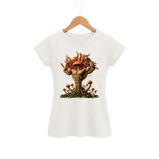 Camiseta Feminina Baby Look Cogumelo Força do Micélio