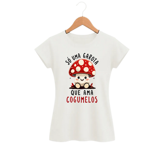 Camiseta Feminina Baby Look Garota Cogumelo