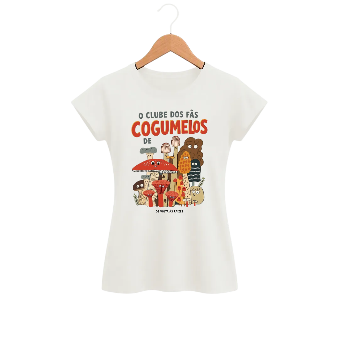 Camiseta Feminina Baby Look Cogumelo O Clube dos Fãs