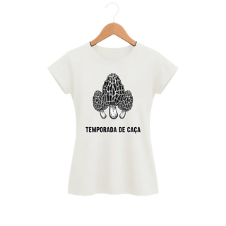 Camiseta Feminina Baby Look Cogumelo Temporada de Caça