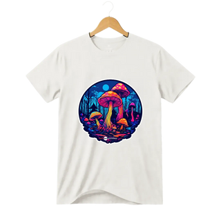 Camiseta Cogumelos do Bosque Fluorescente
