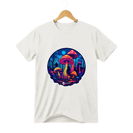 Camiseta Cogumelos do Bosque Fluorescente