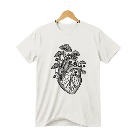 Camiseta Cogumelo Coração Micelial