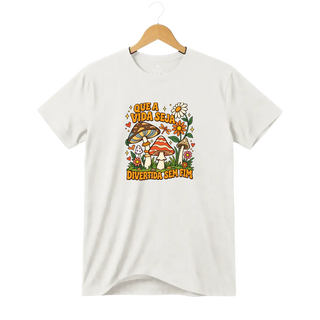 Camiseta Cogumelo Divertida Sem Fim