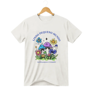 Camiseta Cogumelo Lindo Pequeno Mundo