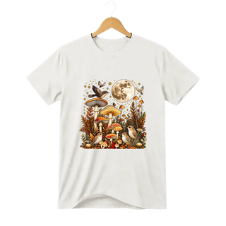 Camiseta Cogumelo Lua Cheia no Bosque