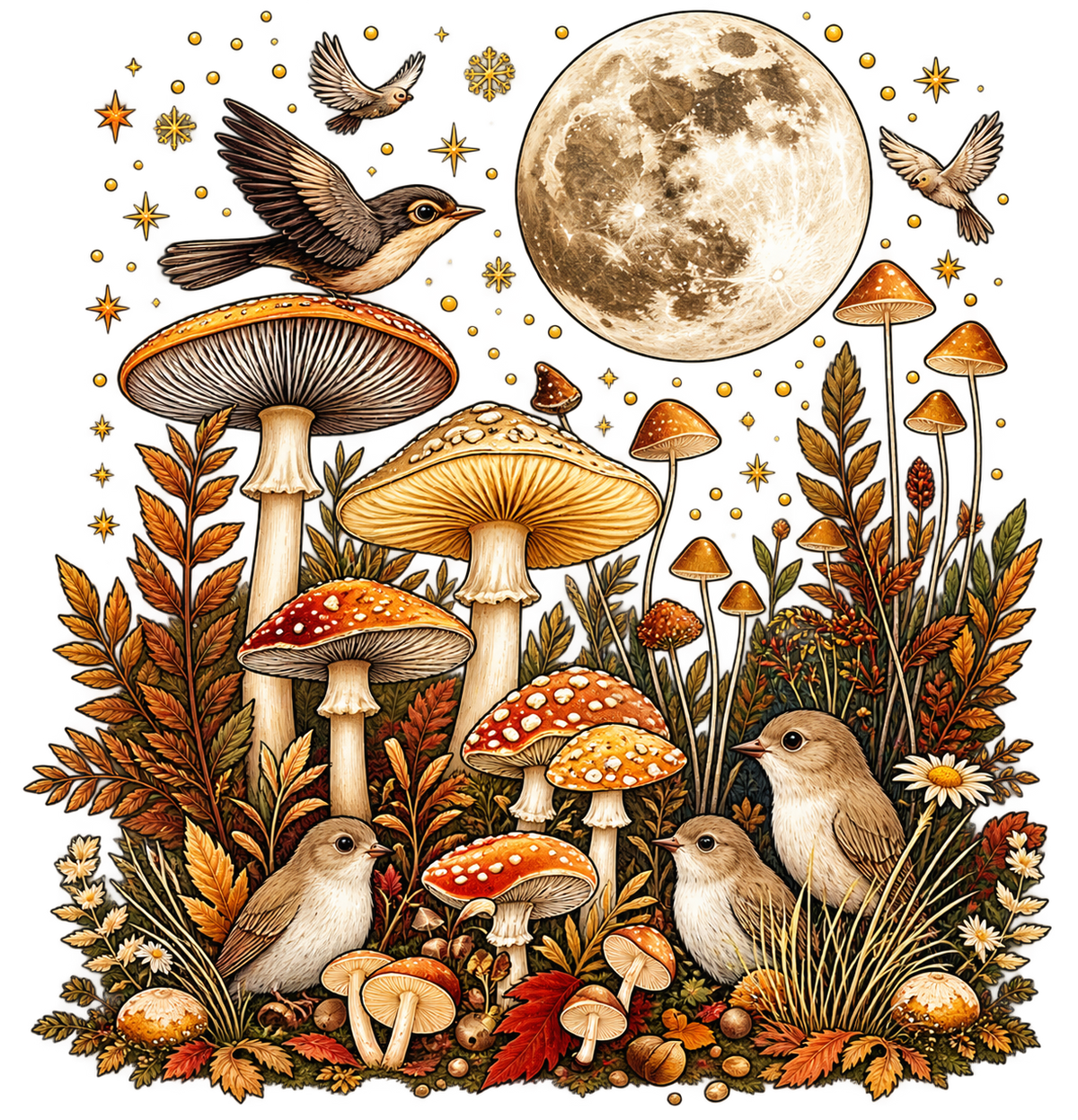 Camisa Lua Cheia no Bosque
