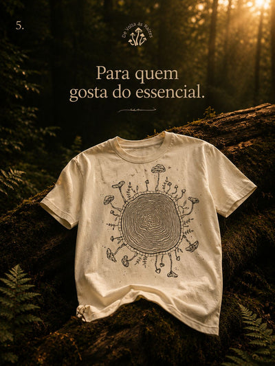 Camisa Cogumelo Micelio - Círculo da Vida