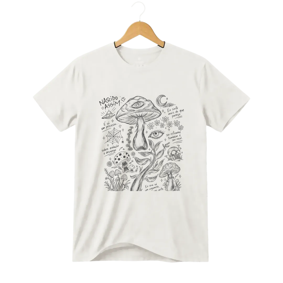 Camiseta Cogumelo Nascido Assim