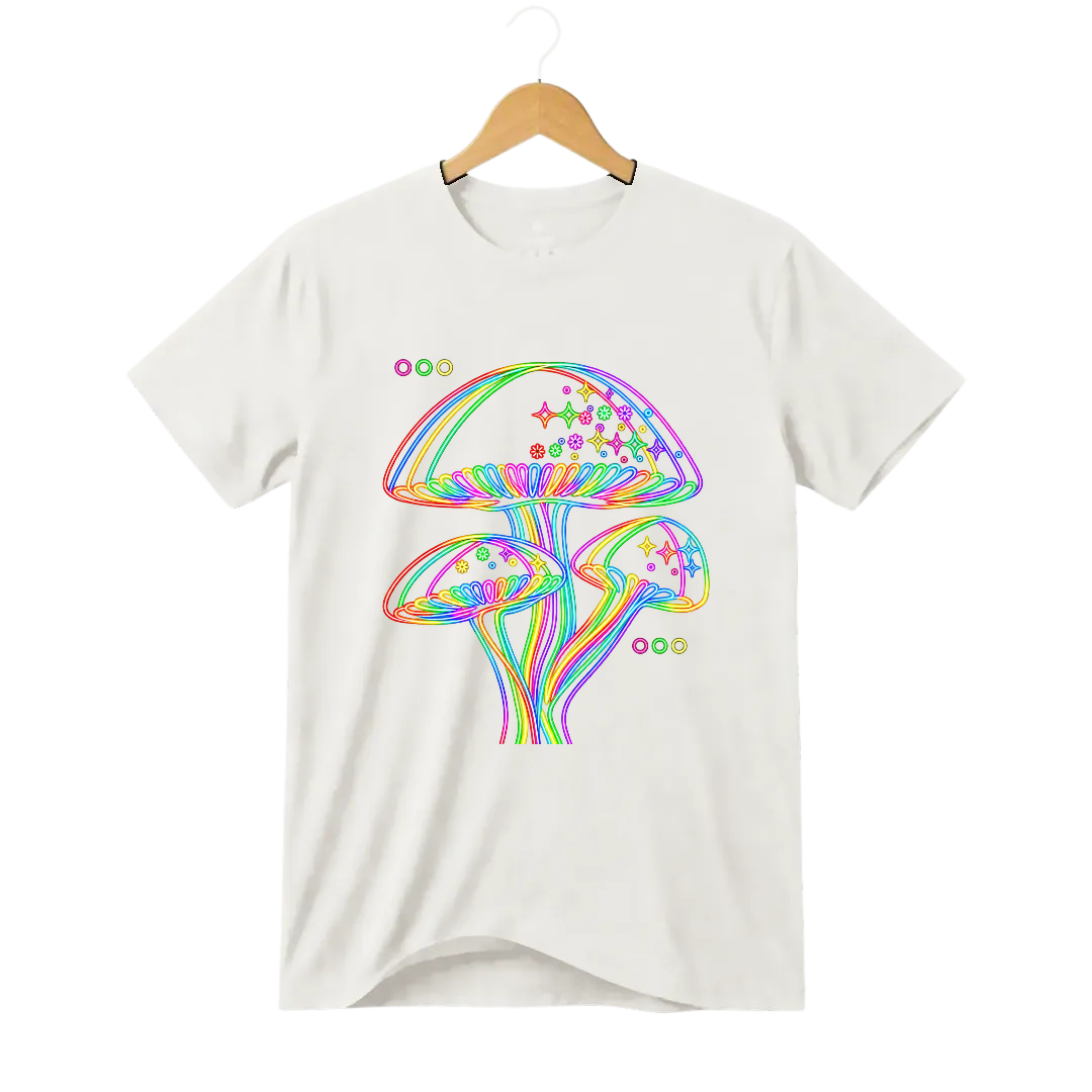 Camiseta Cogumelo Neon do Micélio