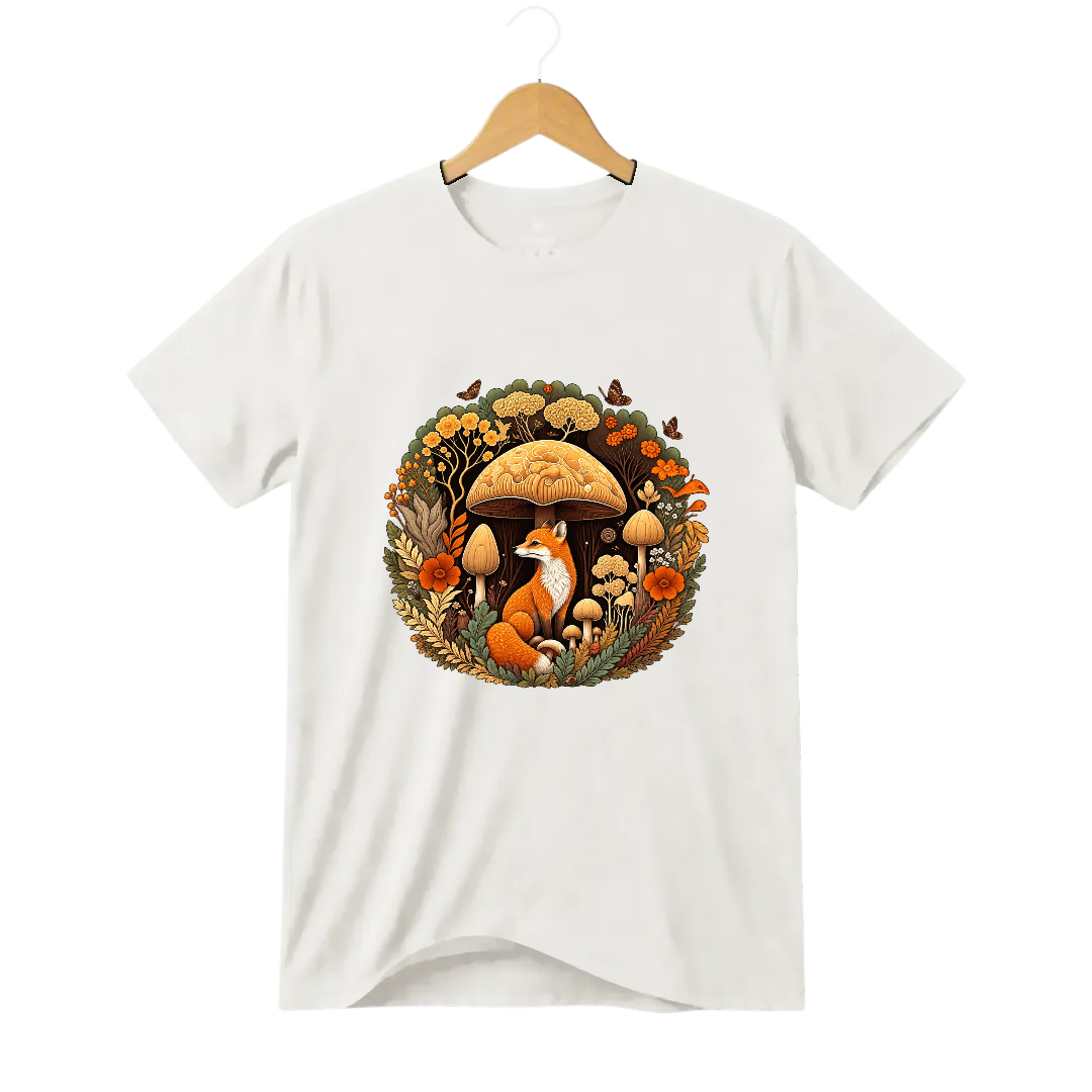 Camiseta Cogumelo Raposa da Clareira