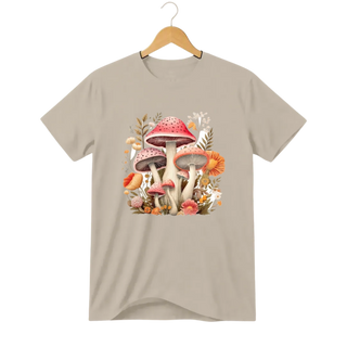 Camiseta Cogumelo Rosa do Campo