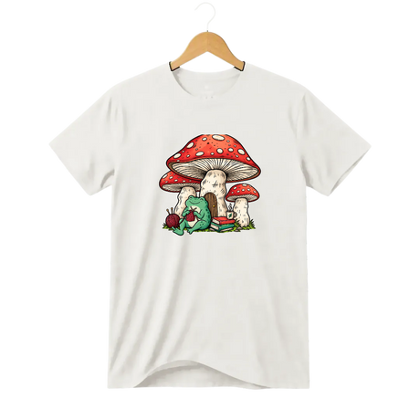 Camiseta Cogumelo Sapo Tricoteiro