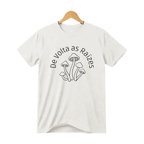 Camiseta Cogumelo Selo De Volta às Raízes