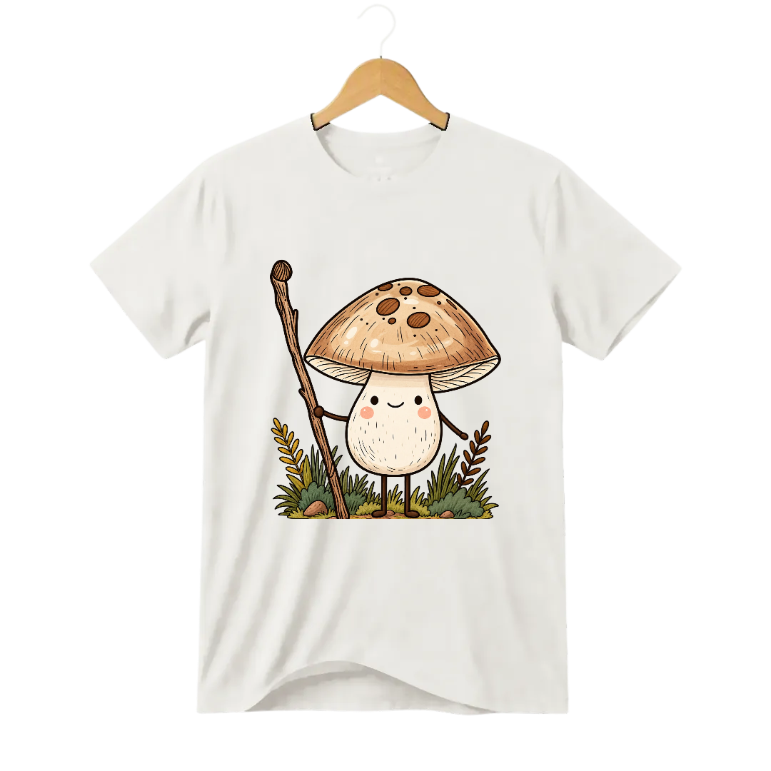 Camiseta Cogumelo Um Passo de Cada Vez