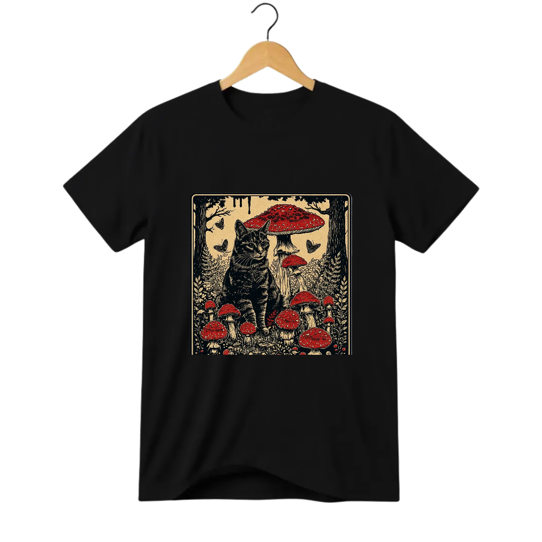 Camiseta Cogumelo Vigília do Gato